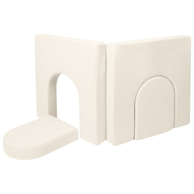 Wielofunkcyjna sofa modułowa dla dziecka i klocki piankowe z kierownicą w jednym